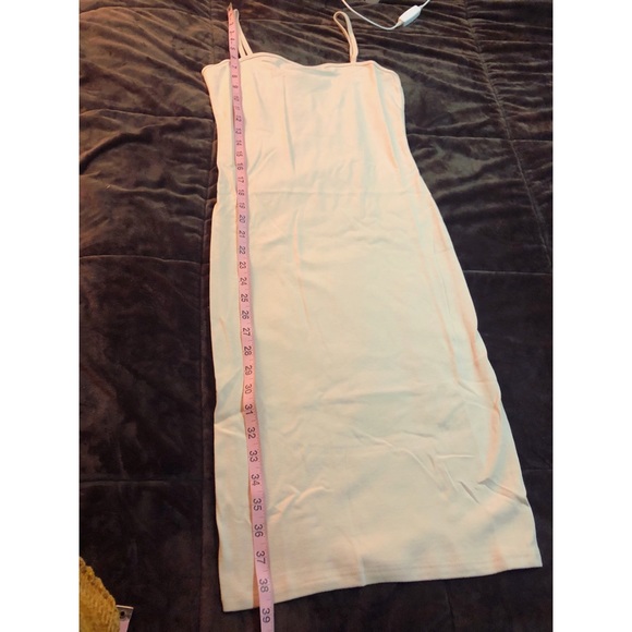 TopShop Cream Bodycon Dress Size 4 - Picture 6 of 8
